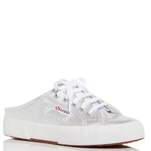 Superga Mule Sneaker Silver Slip On Size 41.5 / 10